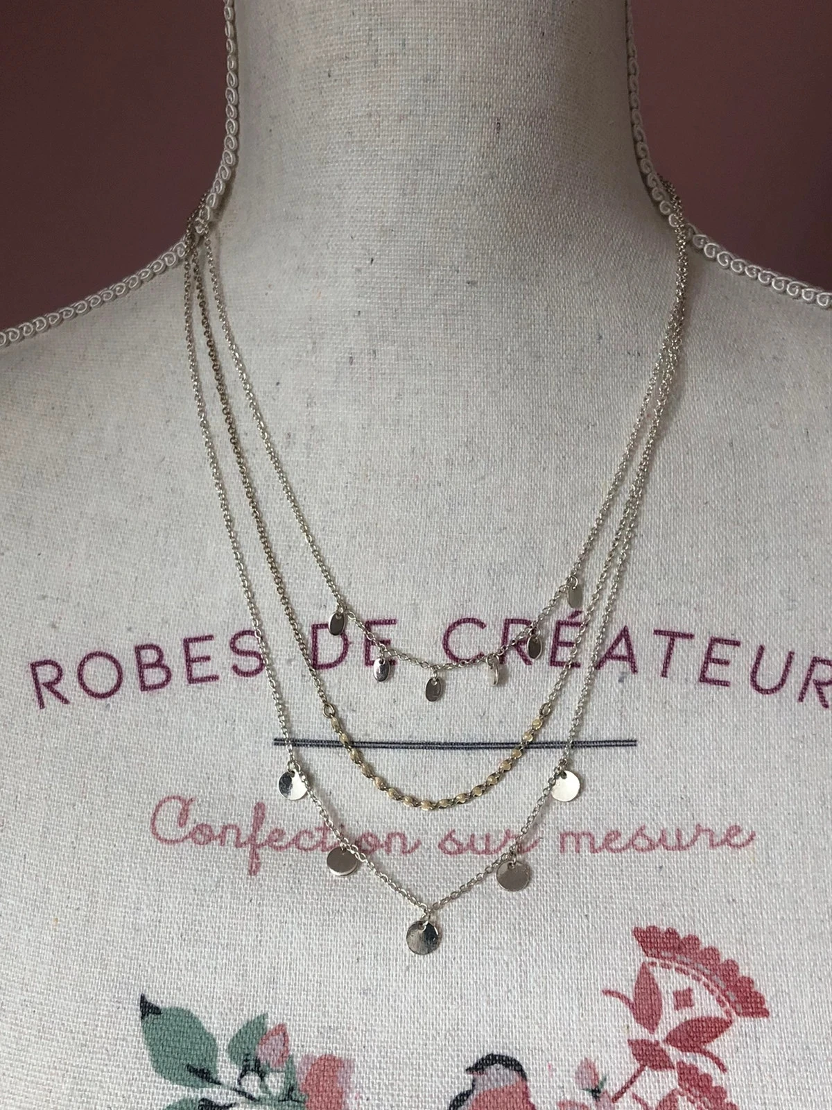 Collier argent 3 rangs